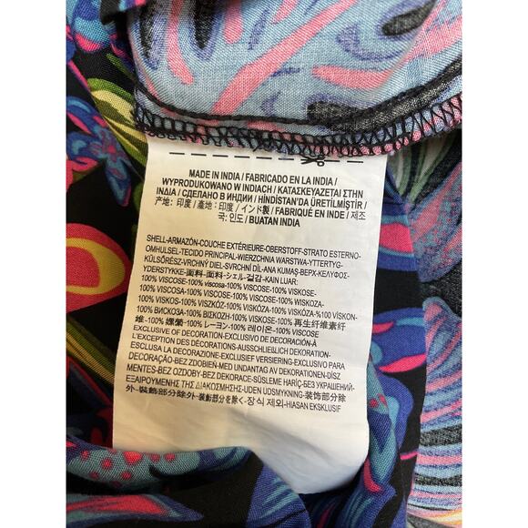 Vans Tropical Floral Slip Mini Dress Women's Size XS Black Multicolor - Picture 4 of 4